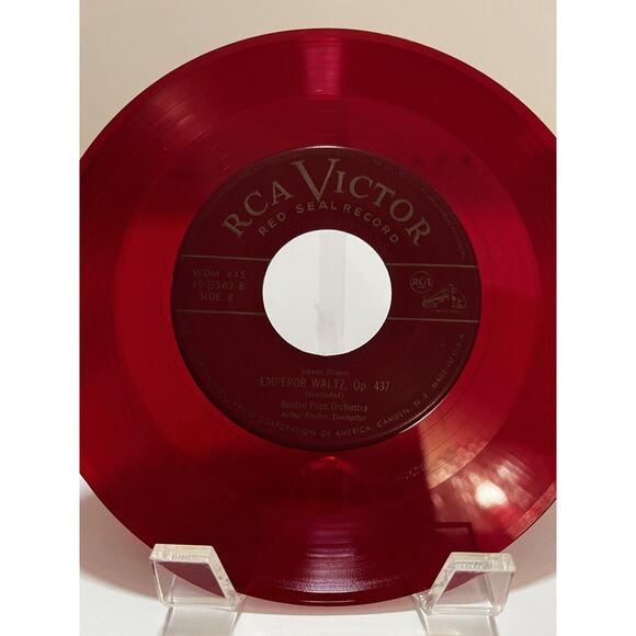 Red Vinyl Set Strauss Waltzes Boston Pops Orchestra Box Set of 4 RCA Victor 1949 - Picture 16 of 16